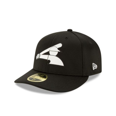 Black Chicago White Sox Hat - New Era MLB Clubhouse Collection Low Profile 59FIFTY Fitted Caps USA1635984